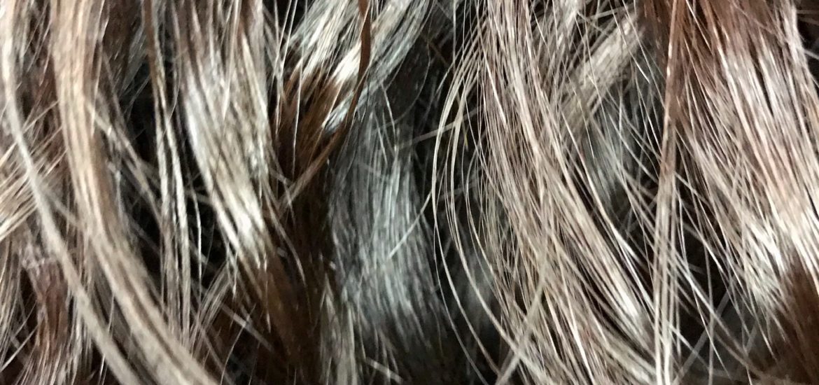 Close up of Sana's hair